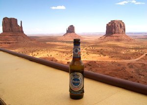 A beer in Monument Valley