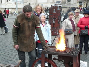 Blacksmith in the old town square