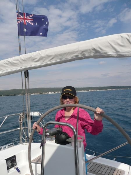 The Skipper and her flag