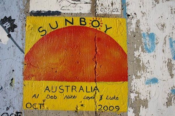 Sunboy logo on the wall at Porto Santo