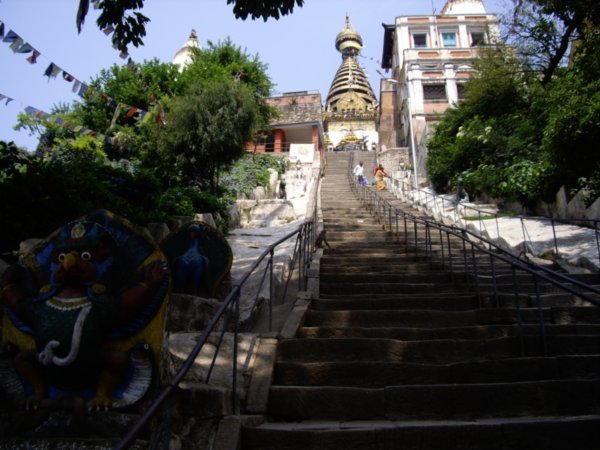 Steps up to Monkey Temple