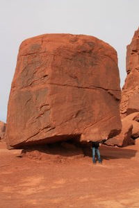 Mike & Boulder at Monument Valley