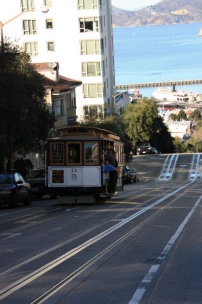 Cable car towards Alcatraz