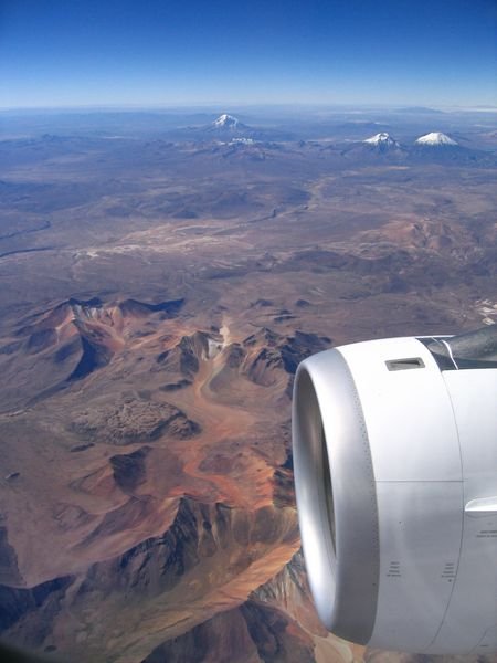 Flug ueber die Atacama Wueste