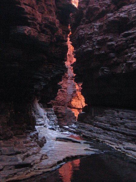 the beautiful Hancock gorge in Karijini N.P