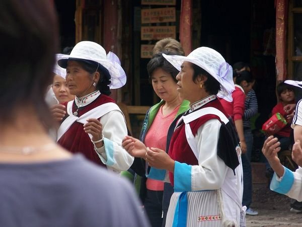 Naxi Women Performing a Native Dance