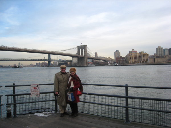 South Seaport view of Brooklyn Bridge