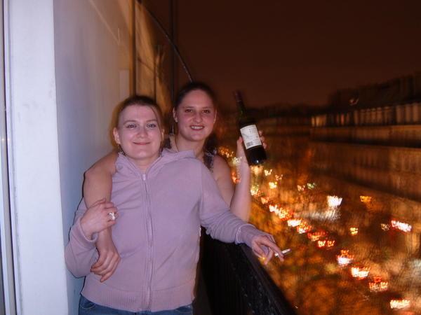 Hotel balcony- at night