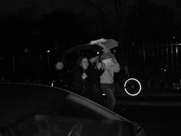 Us in the street and rain