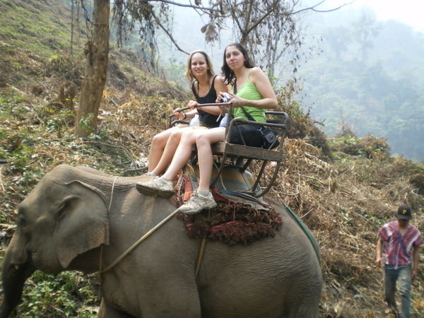 Suz and I on the elephant