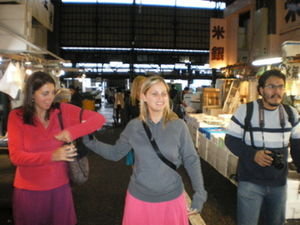 Being dragged through the fish market at 6am!