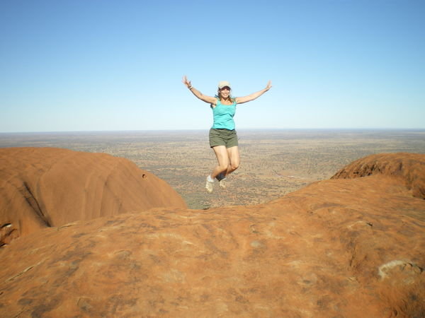Top of Uluru - woo hoo!