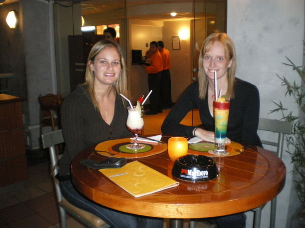 Drinking cocktails in Lima