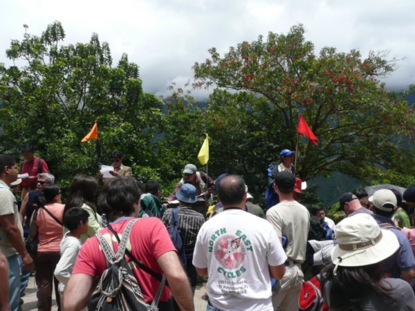 Samling etter bussturen opp mot Machu Picchu
