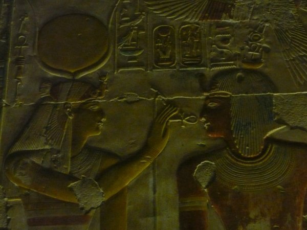 Detalj fra Abydos - gudinnen Hathor