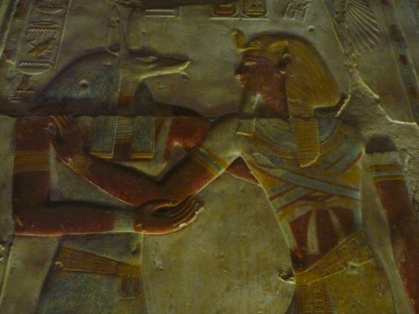 Detalj fra Abydos - guden Amun