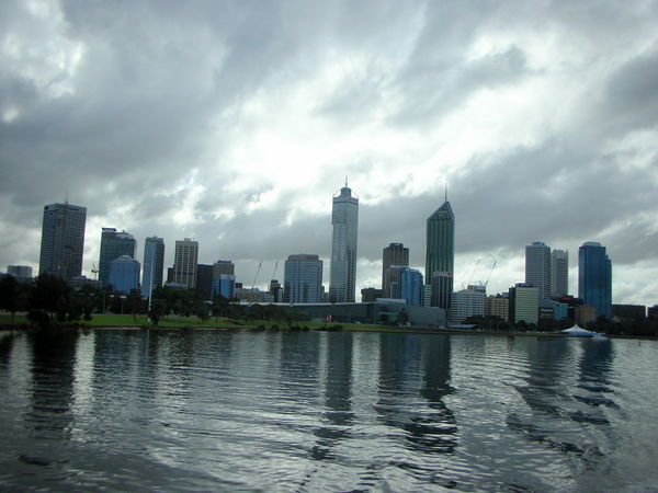 Perth skyline on Swan river