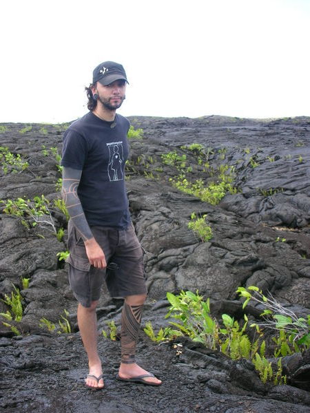 Walking on a lava field with a really swollen leg