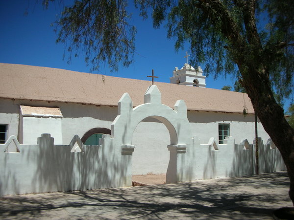 Adobe church in San Pedro