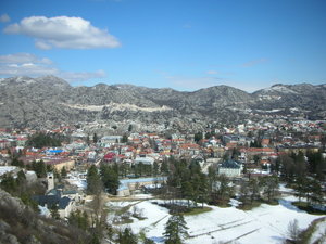 Cetinje viewed from a hill