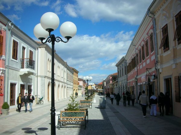 Pedestrian street in Shkodra 