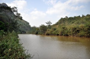 River at foot of the hill
