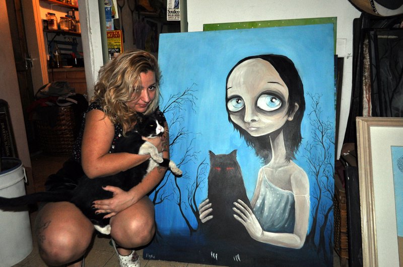 Artist and painting