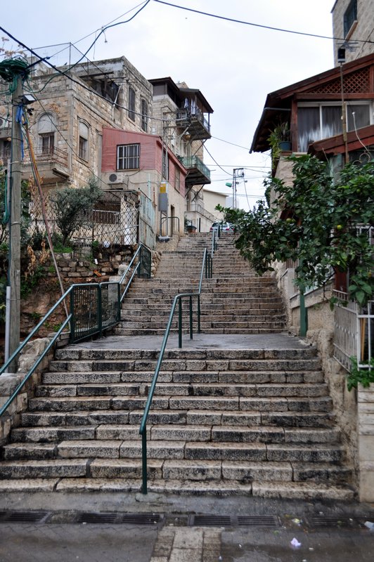 There are lots of stairs in Haifa
