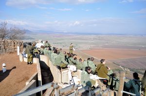 Soldiers on Mt Bental