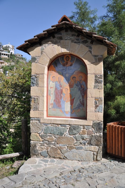 Fresco in front of Agios Ionnis Lambadistis Monastery