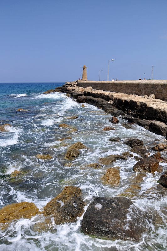 Kyrenia Harbour walls and lighthouse