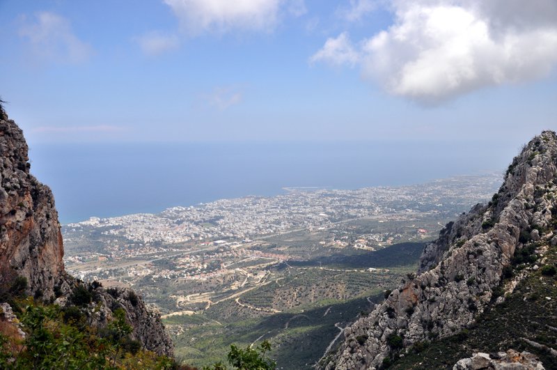 Kyrenia sprawling along the seaside