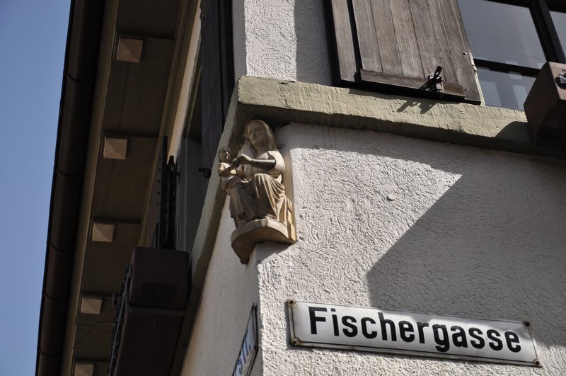 These small statues are quite common on houses in the Old Town