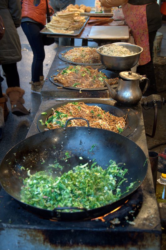 Greens in wok