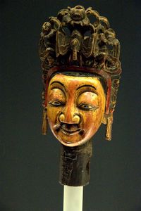 Wooden Tujia mask for Nuo opera