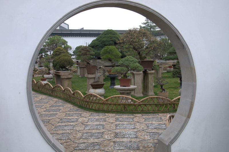 Entrance to bonsai garden