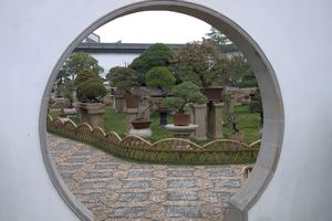 Entrance to bonsai garden
