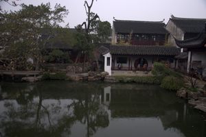 Pond and pavilions