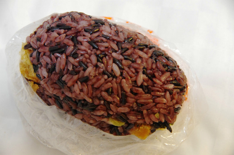 The day after, purple rice ball!