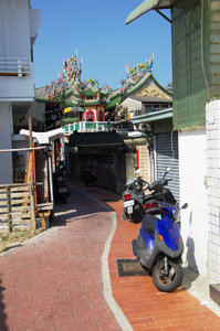 Alley with temple