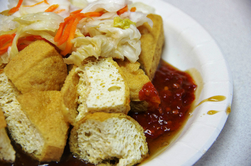 Famous and delicious stinky tofu
