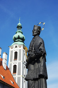 St. Jošt Church and statue
