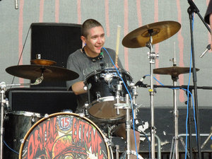 Delighted distress drummer