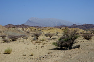 Incredible landscape towards Wadi Bani Khalid