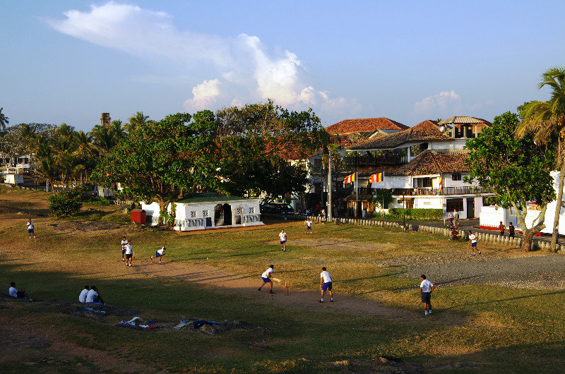 Local boys playing cricket