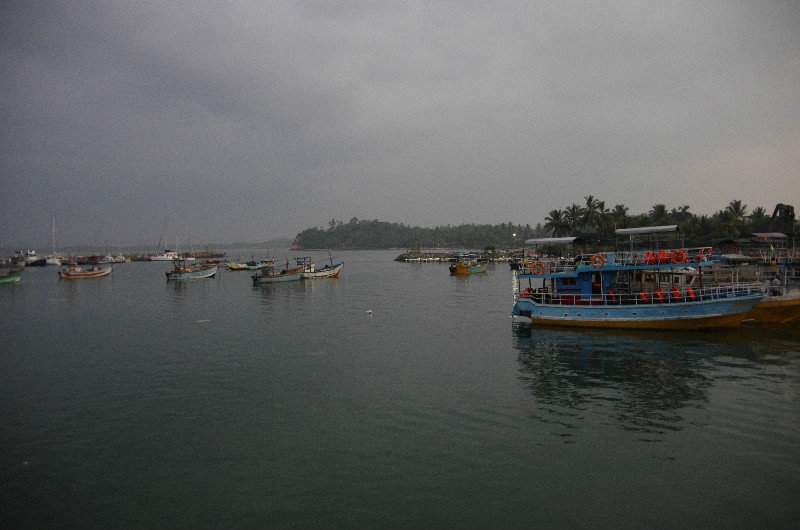 Mirissa boat harbour in the early morning