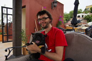 Louie and I on the terraza