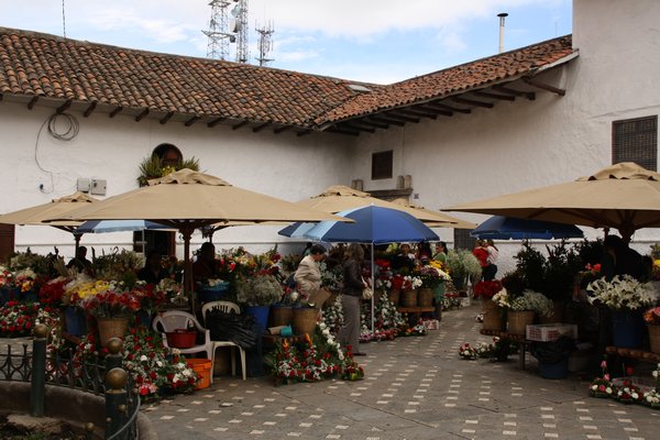 Flower market in Plazoleta del Carmen