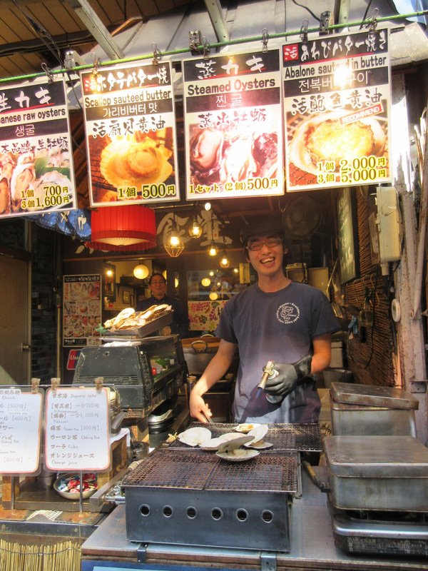 Shellfish at Tsukiji Outer Market