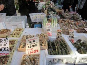 Mushrooms at Tsukiji Outer Market